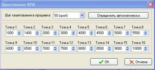 Чип тюнинг и доработки двигателя: «J5 On-Line Tuner» - Побудова спеціальних таблиць